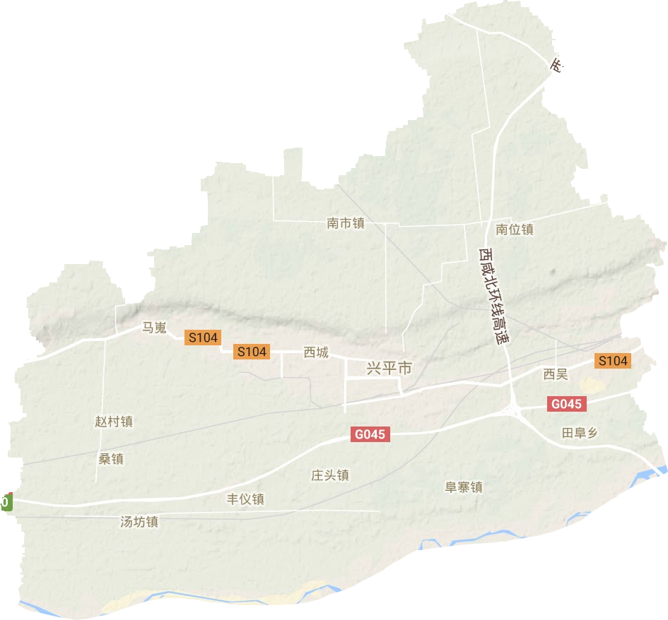 兴平市地形图