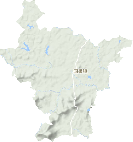 国梁镇地形图