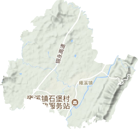 雍溪镇地形图