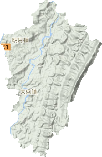大盛镇地形图