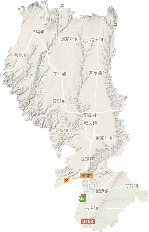 澄城县地形图
