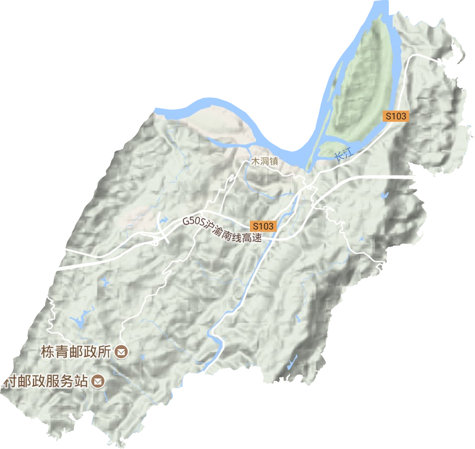 木洞镇地形图