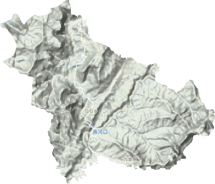 白石乡地形图