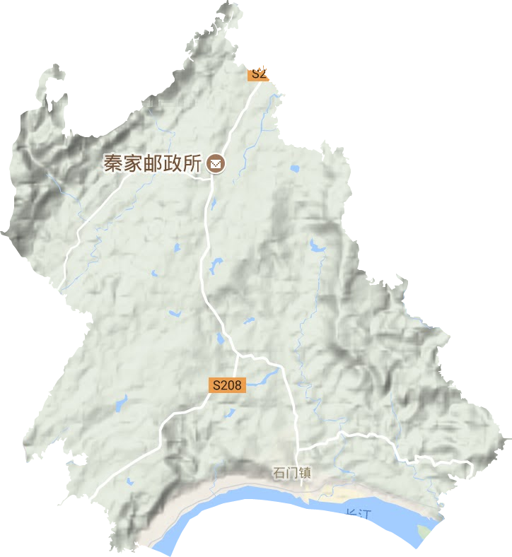 石门镇地形图
