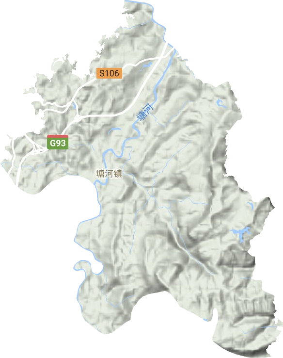 塘河镇地形图