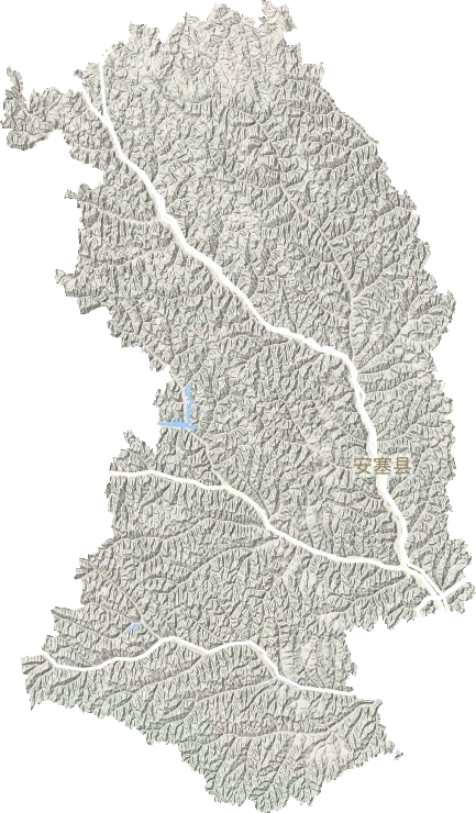 安塞区地形图