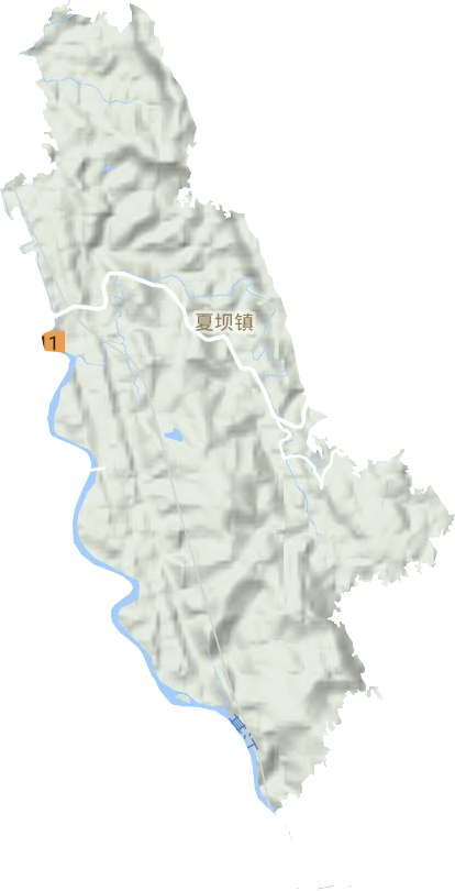 夏坝镇地形图