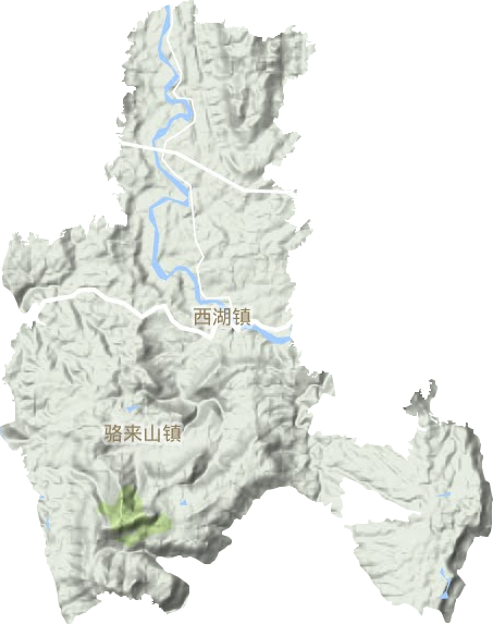 西湖镇地形图