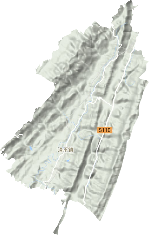 清平镇地形图