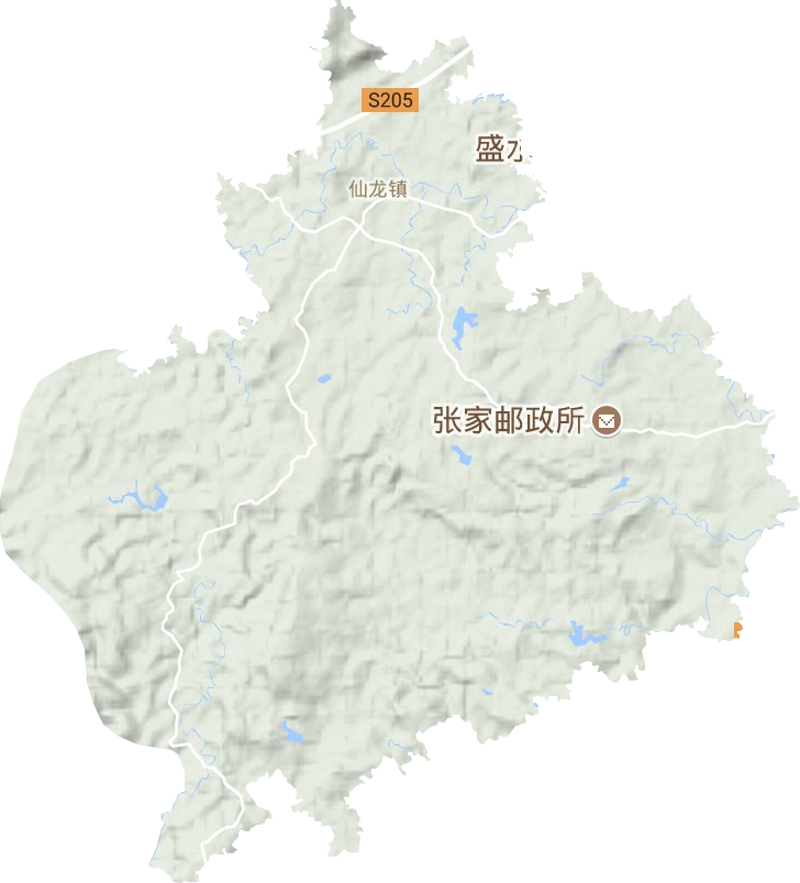 仙龙镇地形图