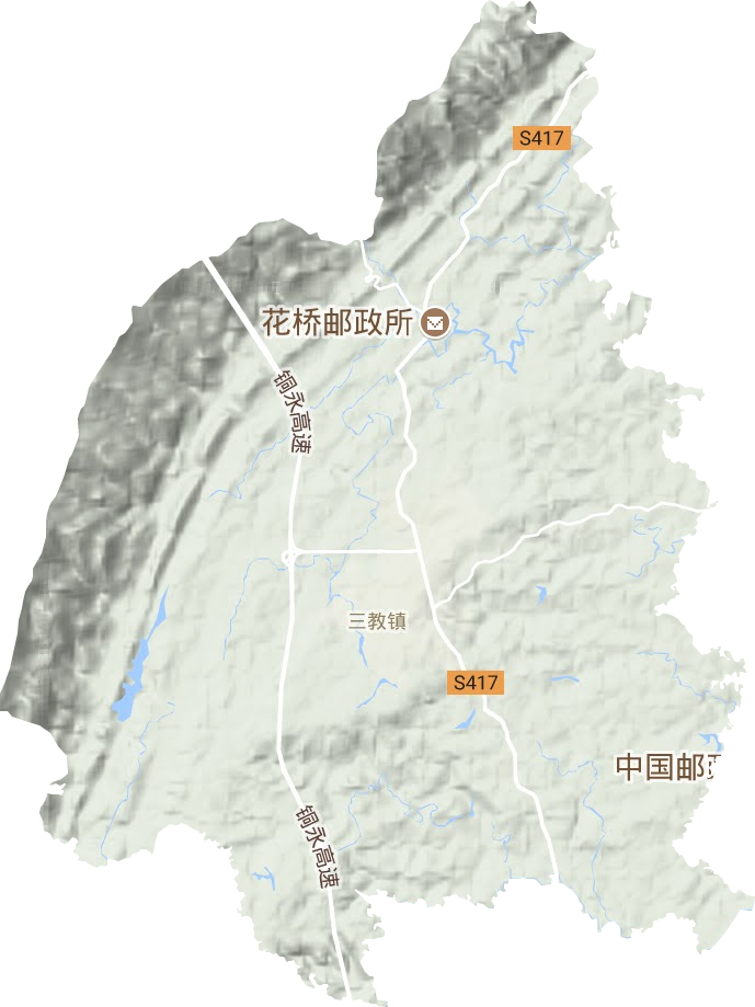 三教镇地形图