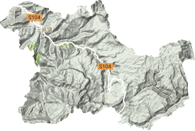 三泉镇地形图