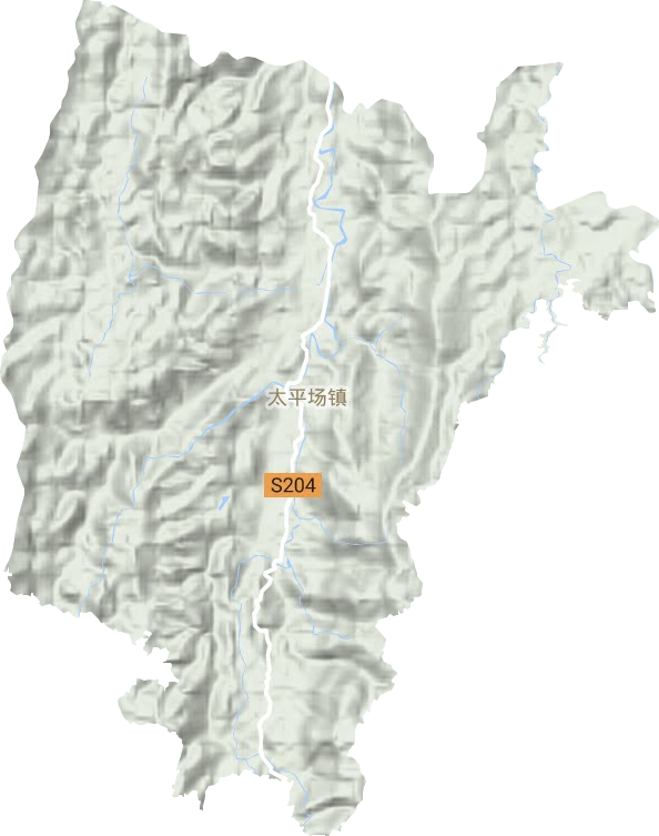 太平场镇地形图