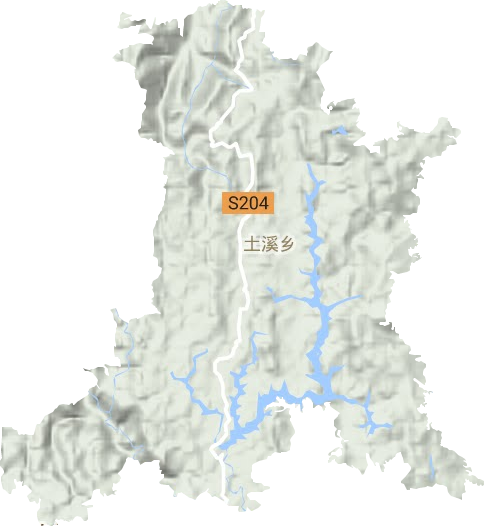 黎香湖镇地形图
