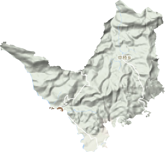 中桥乡地形图