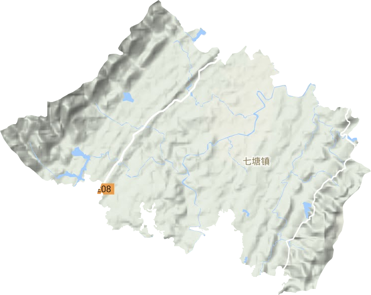 七塘镇地形图