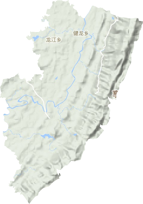 健龙镇地形图