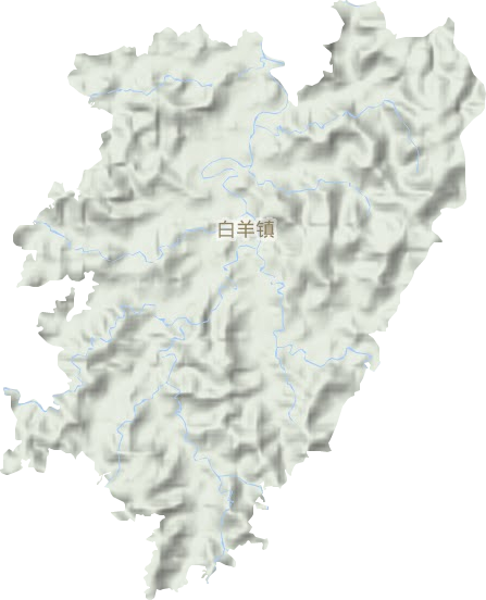 白羊镇地形图