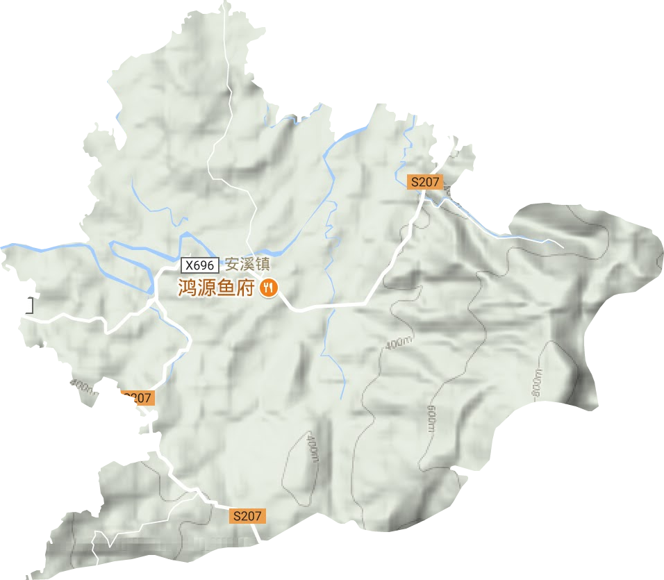 安溪镇地形图