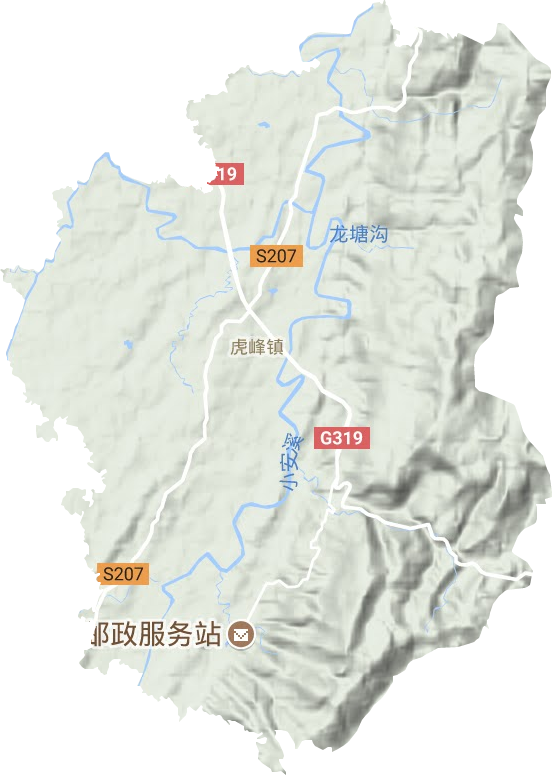 虎峰镇地形图