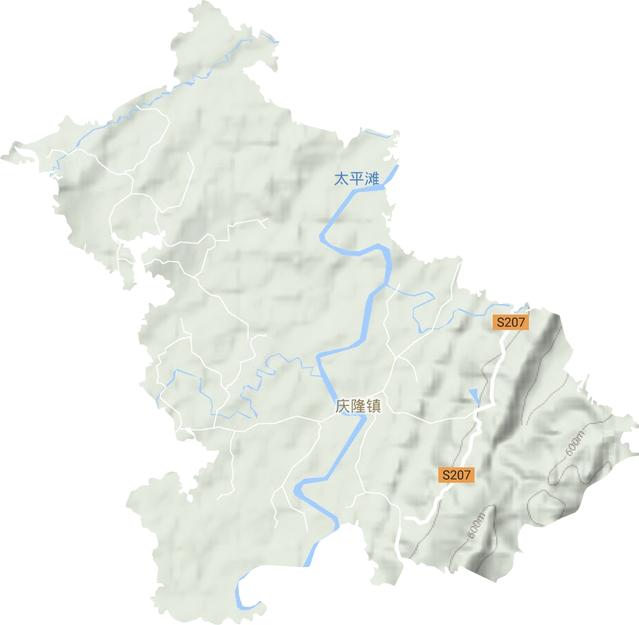 庆隆镇地形图