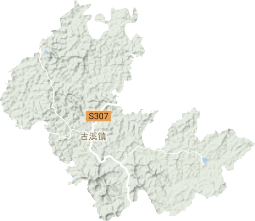 古溪镇地形图