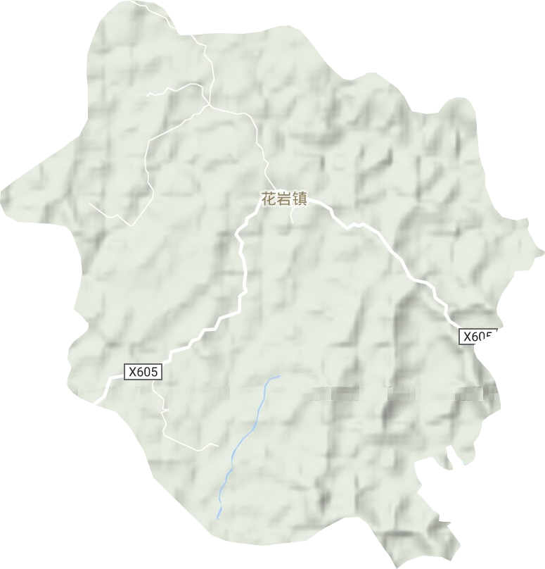 花岩镇地形图
