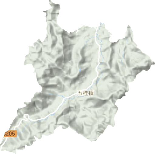 五桂镇地形图
