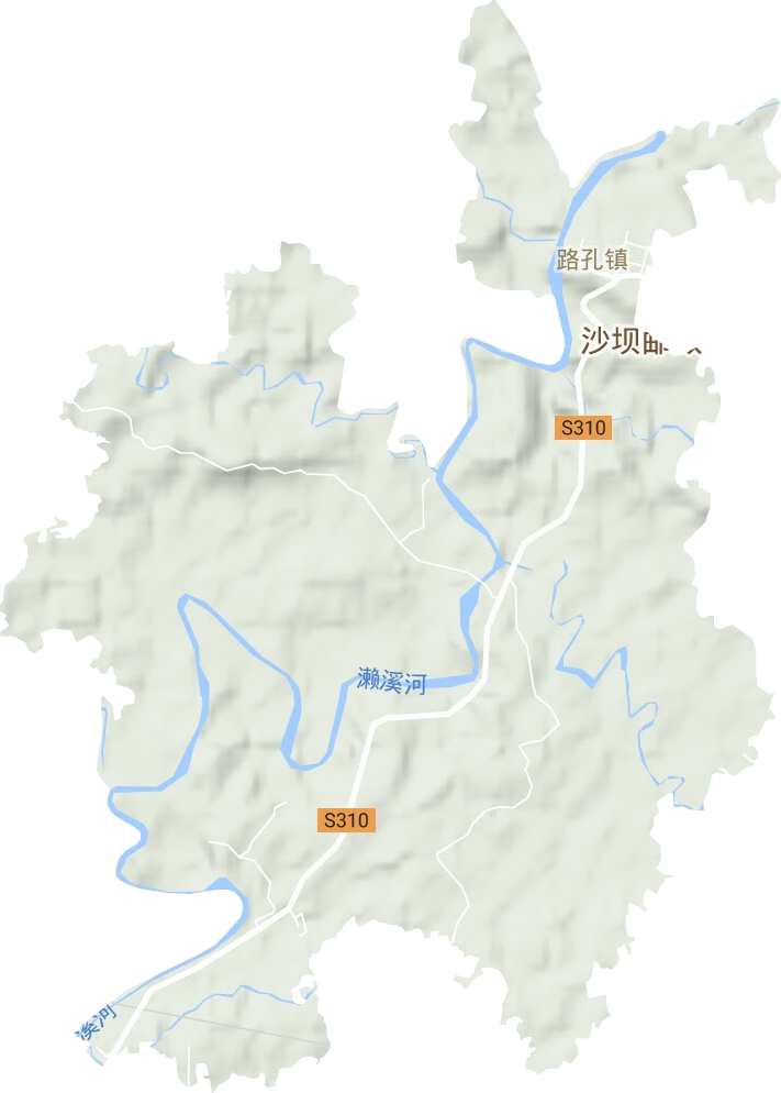 路孔镇地形图