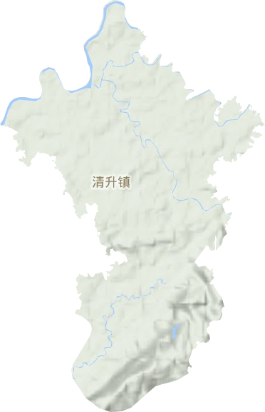 清升镇地形图
