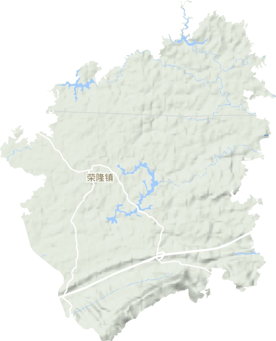 荣隆镇地形图