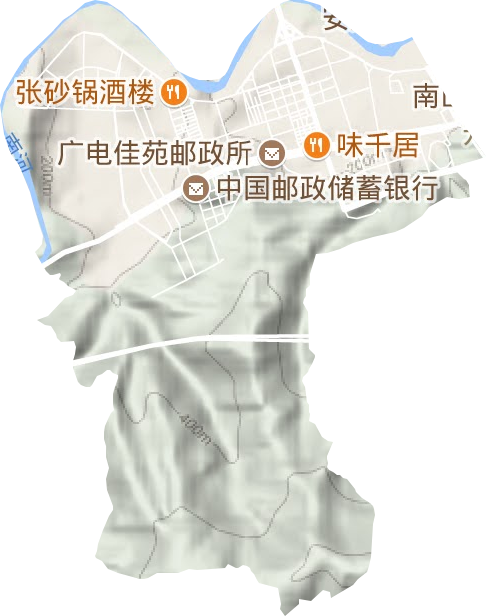 云枫街道地形图