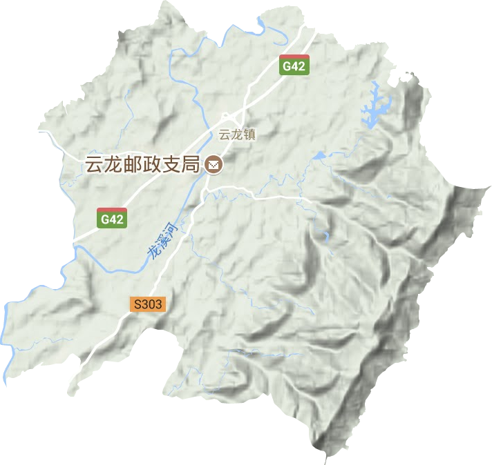 云龙镇地形图