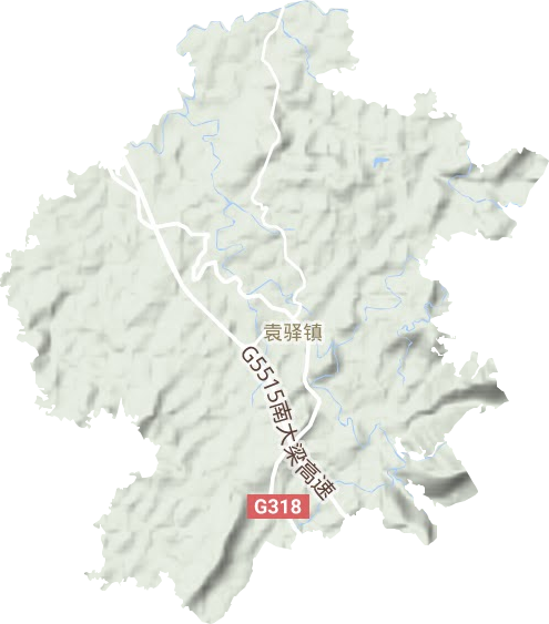 袁驿镇地形图