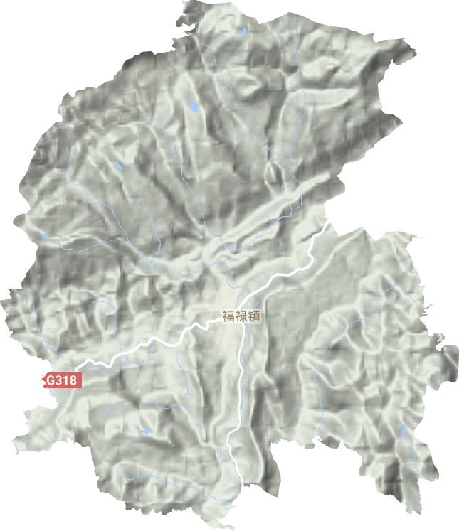 福禄镇地形图