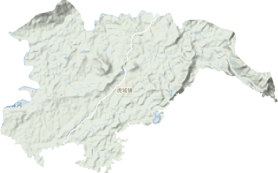 虎城镇地形图