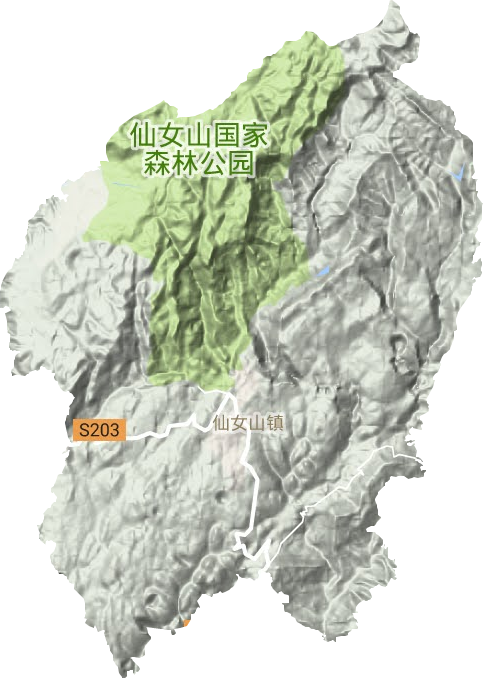 仙女山镇地形图