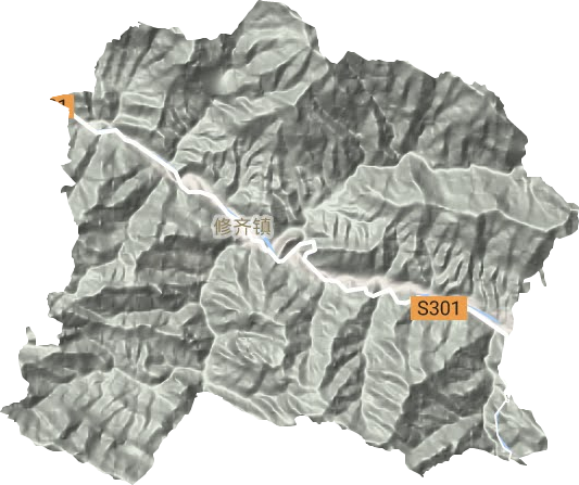 修齐镇地形图