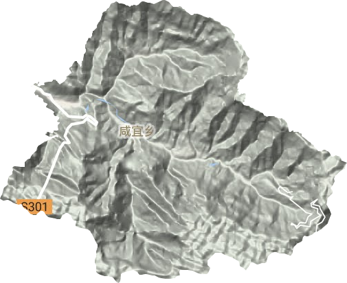 咸宜乡地形图