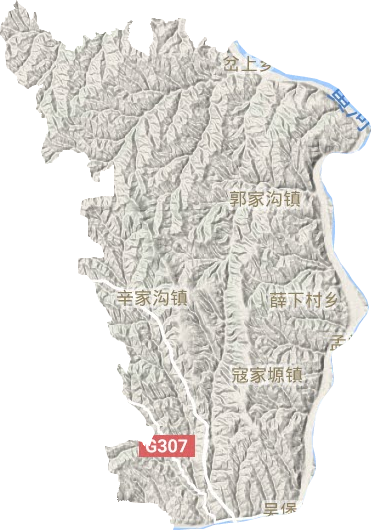 吴堡县地形图