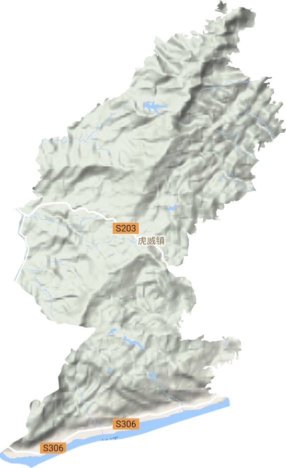 虎威镇地形图