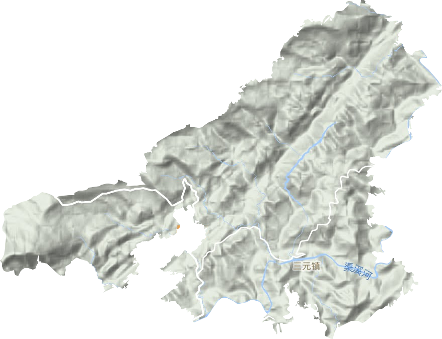 三元镇地形图