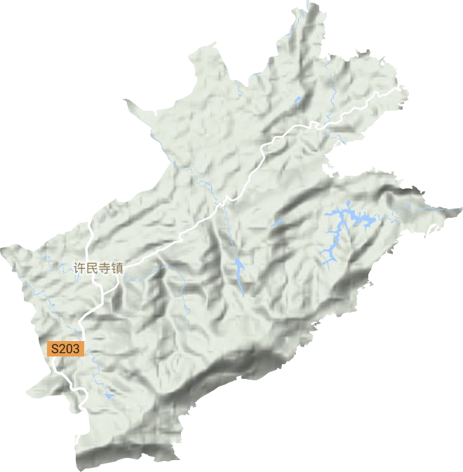 许明寺镇地形图
