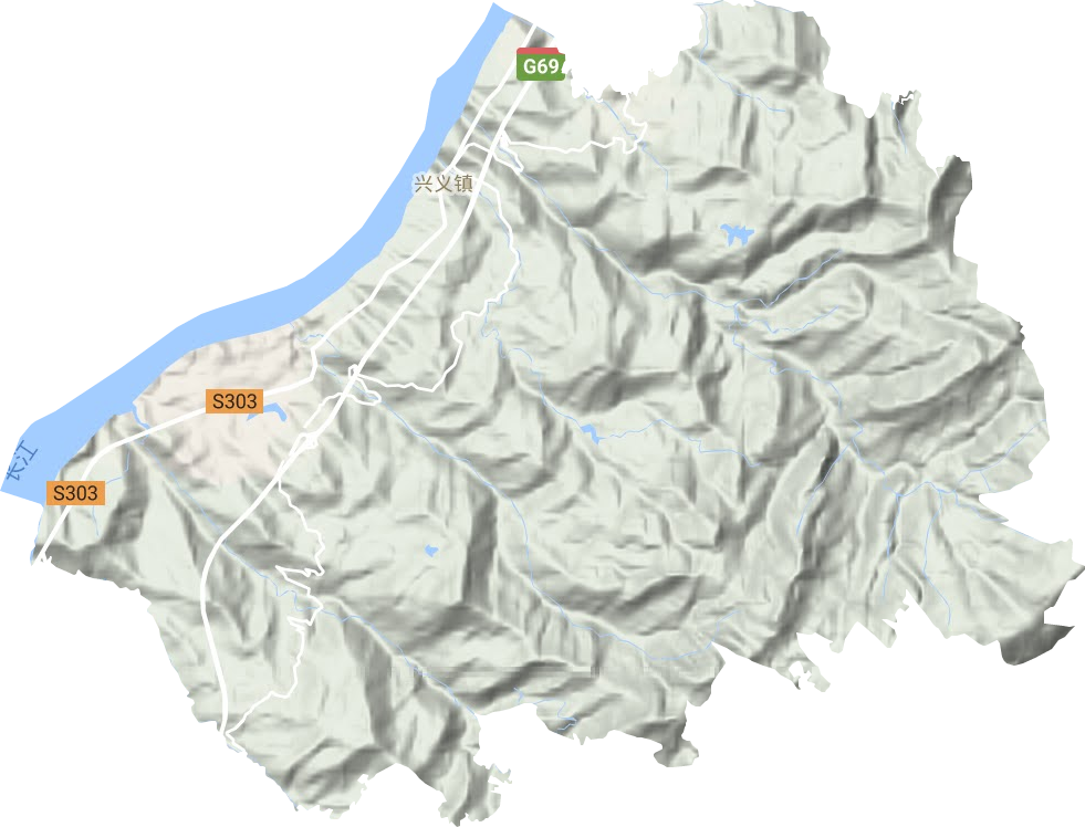 兴义镇地形图