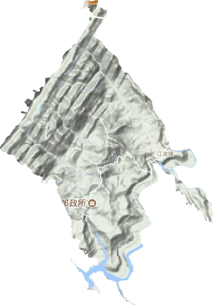 江池镇地形图