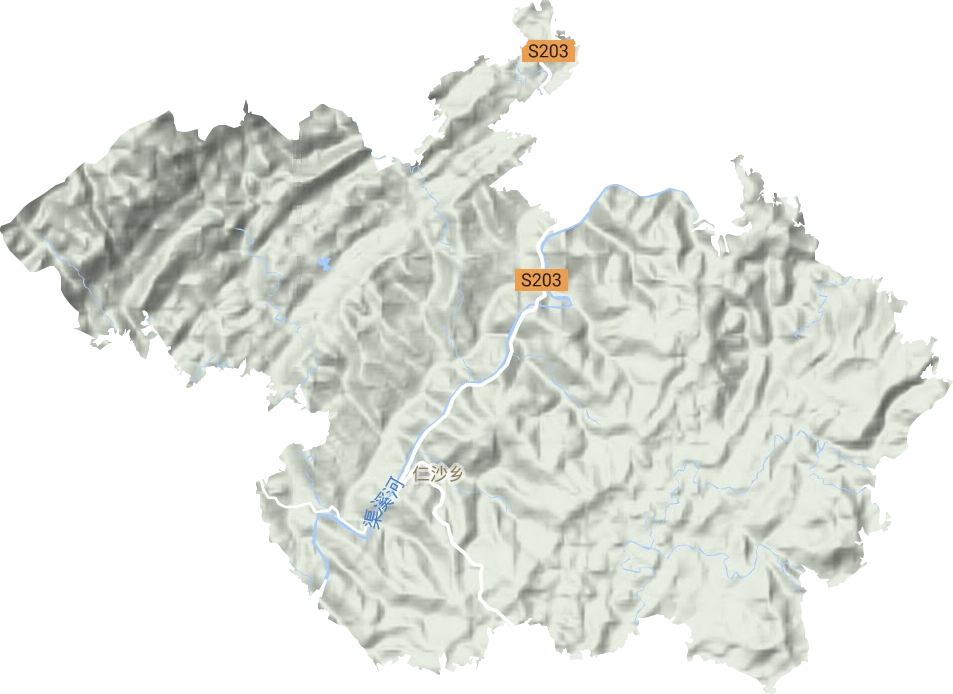仁沙镇地形图