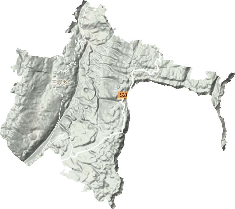 仙女湖镇地形图