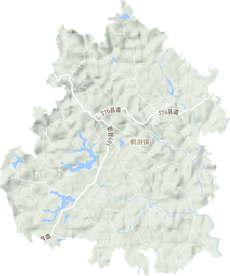 鹤游镇地形图