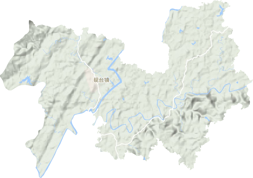 砚台镇地形图