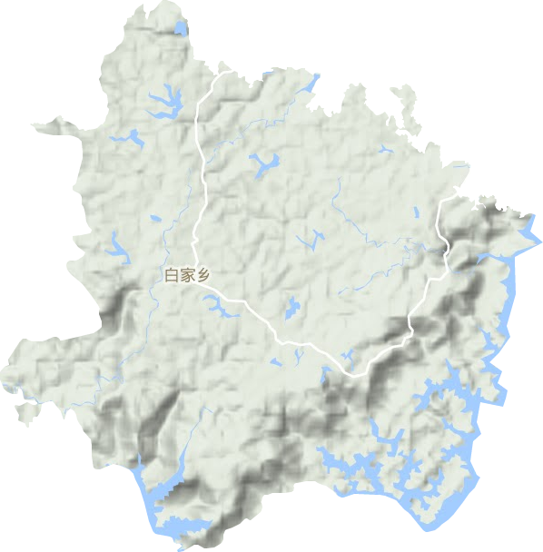 白家镇地形图